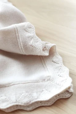 Plaid laine Mérinos Ecru