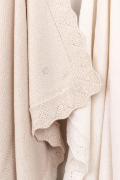 Plaid Laine Mérinos Beige