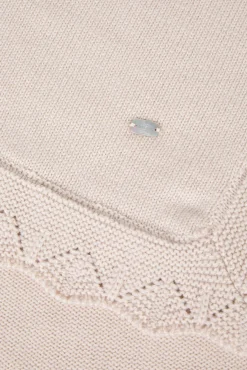 Plaid Laine Mérinos Beige