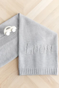 Plaid personnalisé Laine gris