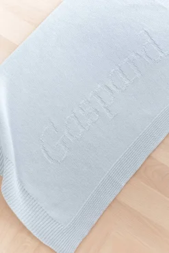 Plaid personnalisé Cachemire bleu ciel