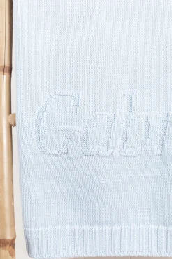 Plaid personnalisé Laine bleu ciel