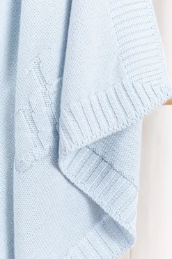 Plaid personnalisé Laine bleu ciel