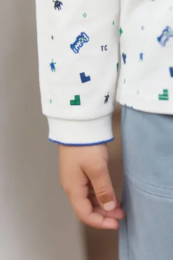 Polo Bleu électrique illustration pixels