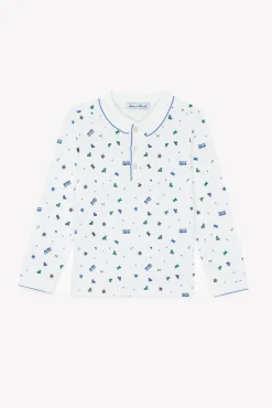 Polo Bleu électrique illustration pixels