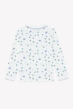 Polo Bleu électrique illustration pixels