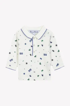 Polo Bleu électrique illustration pixels