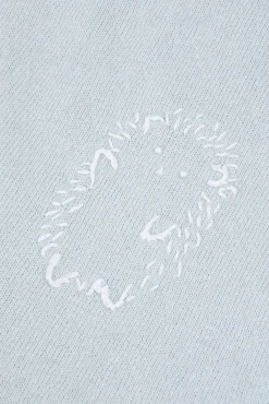 Pull Bleu broderie hérisson
