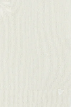 Pull Ecru illustration flocon