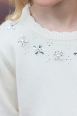 Pull Ecru paillettes