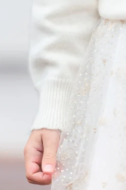 Pull Ecru paillettes