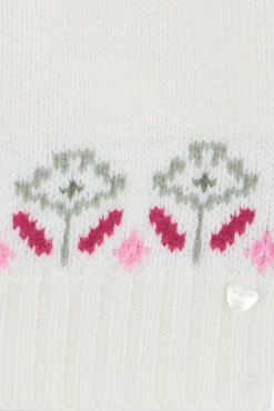 Pull Ecru motif jacquard