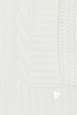 Pull Ecru maille torsadée