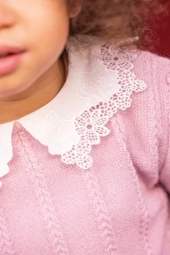 Pull Eglantine col broderie anglaise