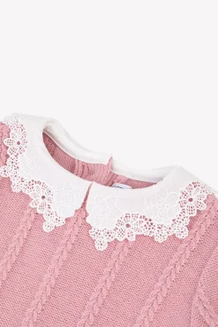 Pull Eglantine col broderie anglaise