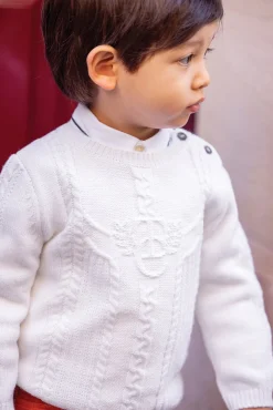 Pull Ecru signature TC