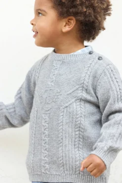 Pull Gris chiné signature TC