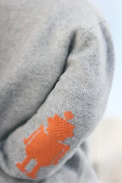 Pull Gris chiné laine signature TC