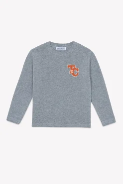 Pull Gris chiné laine signature TC