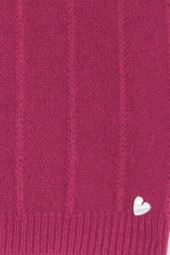 Pull Magenta col volanté