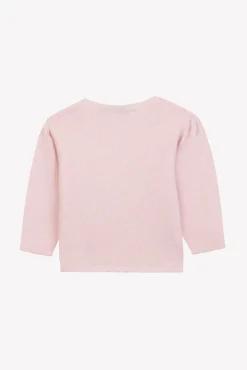 Pull Rose pâle illustration chat