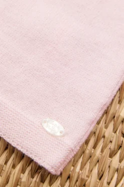 Pull Rose pâle broderie lapin