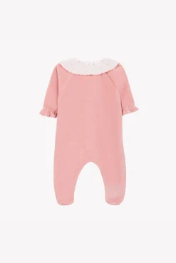 Pyjama Pêche velours broderies