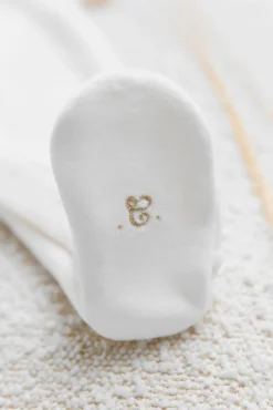 Pyjama Ecru velours nœuds