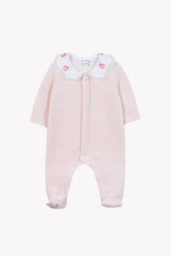 Pyjama Rose pâle à rayures