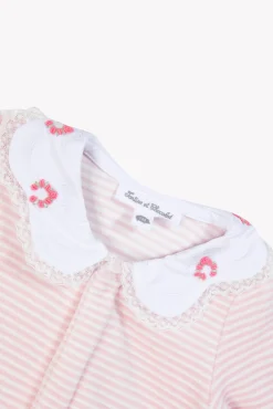 Pyjama Rose pâle à rayures