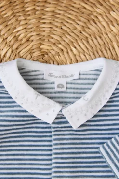 Pyjama Bleu orage à rayures