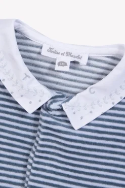 Pyjama Bleu orage à rayures