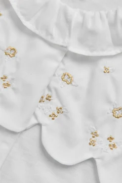 Pyjama Blanc col volanté