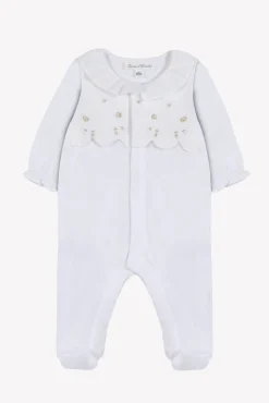 Pyjama Blanc col volanté
