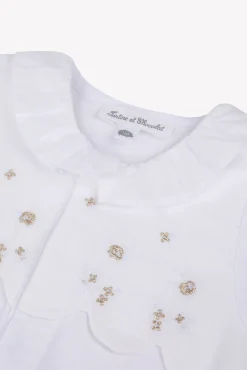 Pyjama Blanc col volanté