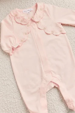 Pyjama Rose pâle volanté