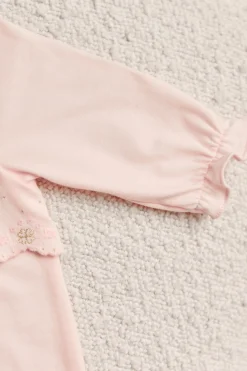 Pyjama Rose pâle volanté