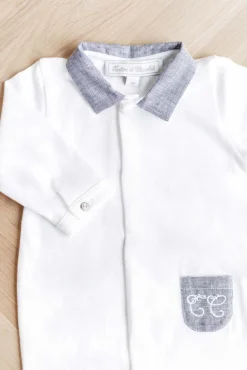 Pyjama Blanc Feuillage