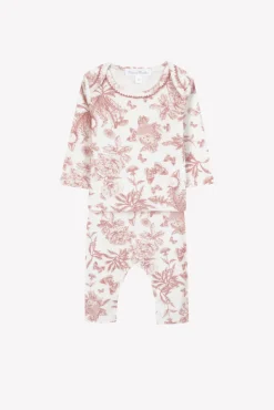 Pyjama 2 pièces Imprimé inspiration Toile de Jouy rose