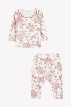 Pyjama 2 pièces Imprimé inspiration Toile de Jouy rose
