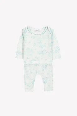 Pyjama deux pièces Vert d'eau inspiration Toile de Jouy