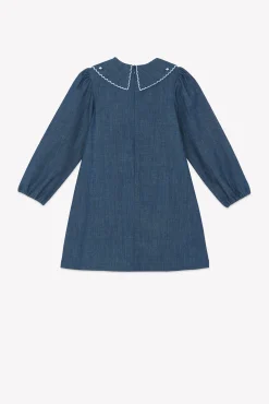 Robe Chambray col claudine
