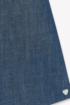 Robe Chambray col claudine