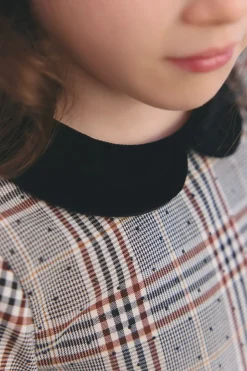 Robe Chataigne à carreaux