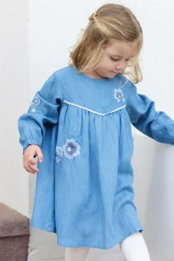 Robe Chambray broderies