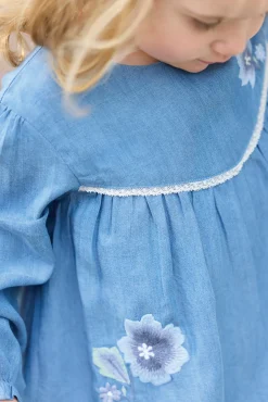 Robe Chambray broderies