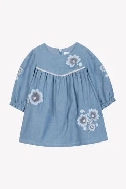 Robe Chambray broderies