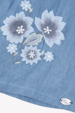 Robe Chambray broderies