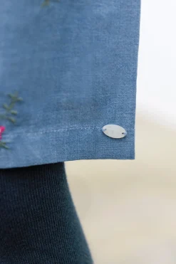 Robe Denim fleurs