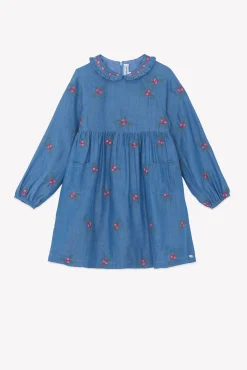 Robe Denim fleurs